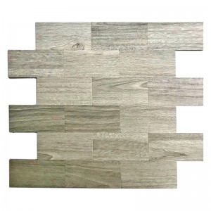 Stil de modă din lemn 3D Metrou amestecare din aluminiu Mosaico Coajă de placă și stick Backsplash Placi