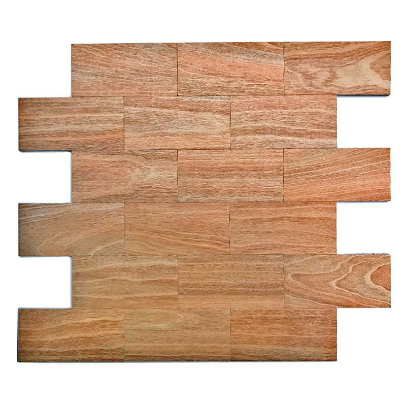 Stil de modă din lemn 3D Metrou amestecare din aluminiu Mosaico Coajă de placă și stick Backsplash Placi