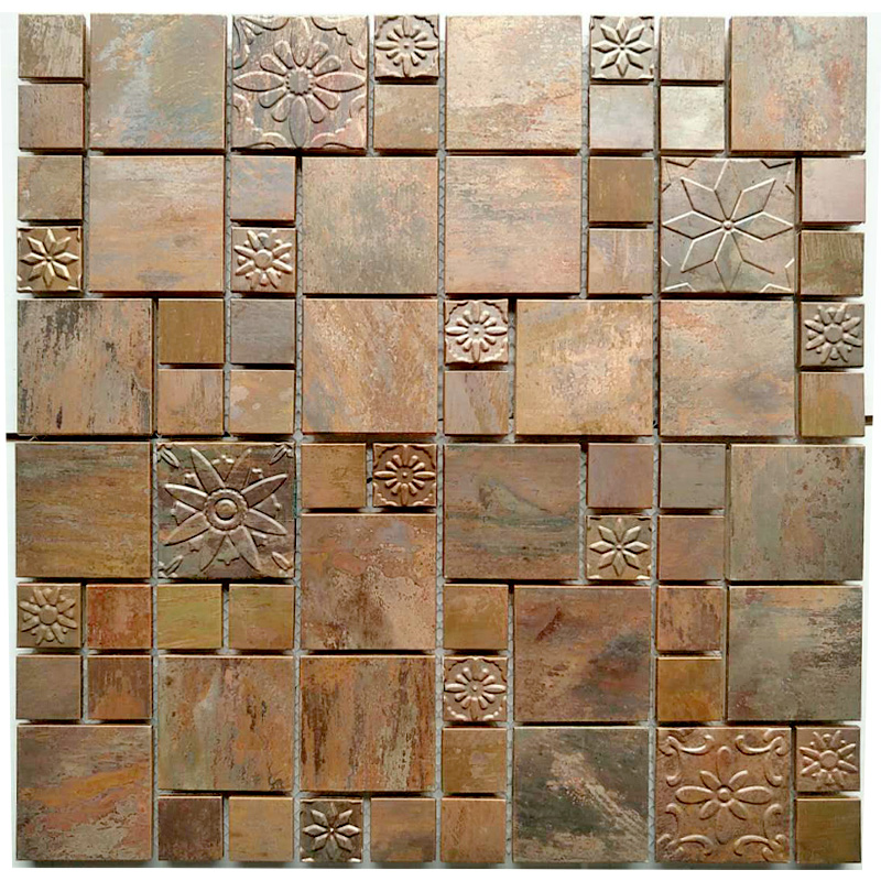 Cuprul în stil de lux Placăr de mozaic Backsplash Baie și decorație Cupră Piastrelle Bagno Con Fiori Gresie