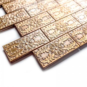 Cupru Backsplash Mozaic Placă de baie și decorațiuni Piastrelle Bagno Con Fiori Gresie