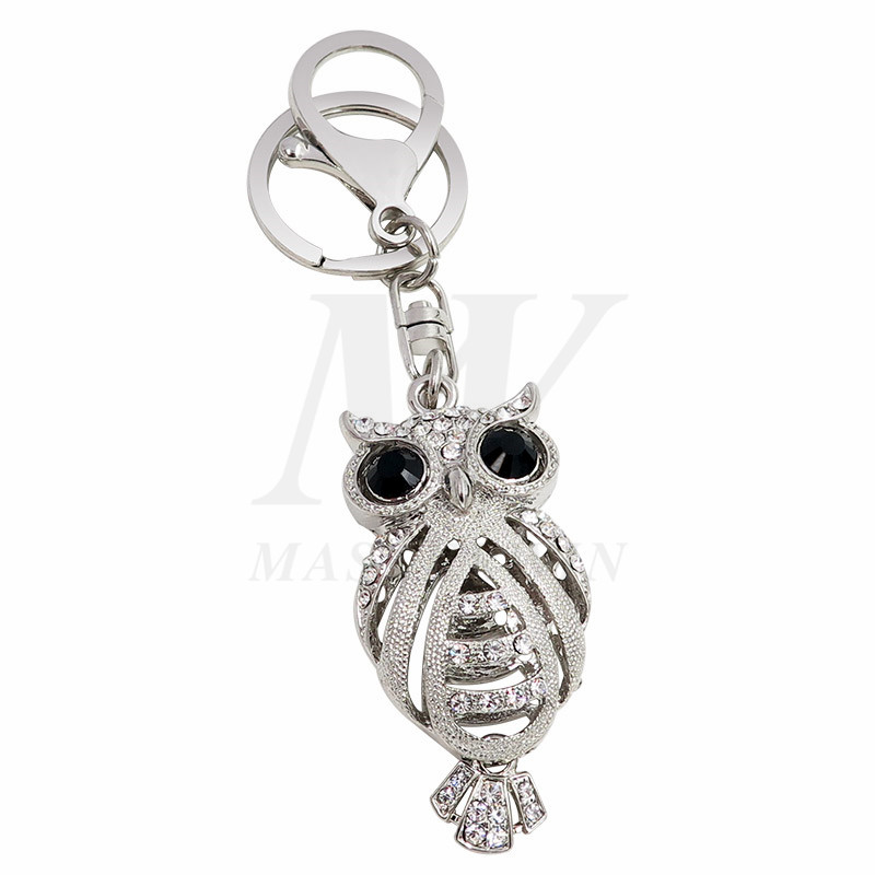 Breloc metalic OWL cu cristale_KC17-014