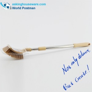 AK91001 Akbrand Perie de toaletă Țeavă elastică din oțel inoxidabil Pătrat cap