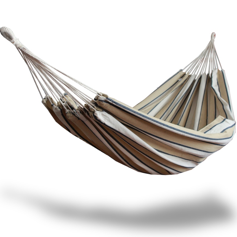 Hamac brazilian dublu - Pat de două persoane pentru curte, pridvor, exterior și interior, țesătură de bumbac țesută moale pentru confortul suprem, confecționat manual