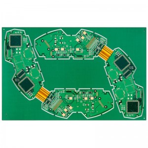 Rigid Flex PCB Placa de circuit de imprimare cu cerneală de mască de lipit verde