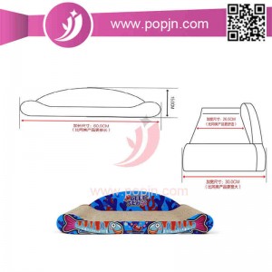 Reciclabilă Scratch Board Scratching Pad Lounge Pat ondulat Cartonez Scratcher pentru pisici