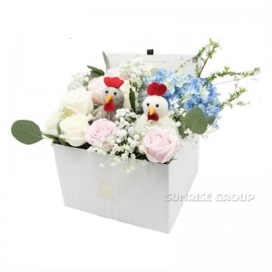 Cutie cu flori pătrate cadou de imprimare personalizată de lux