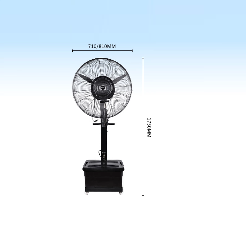 Reglabilă 30inch nou stil reîncărcabil din fabrică de ceață reîncărcabil suport de apă ventilator industrial de ceață, ventilator de ceață în aer liber