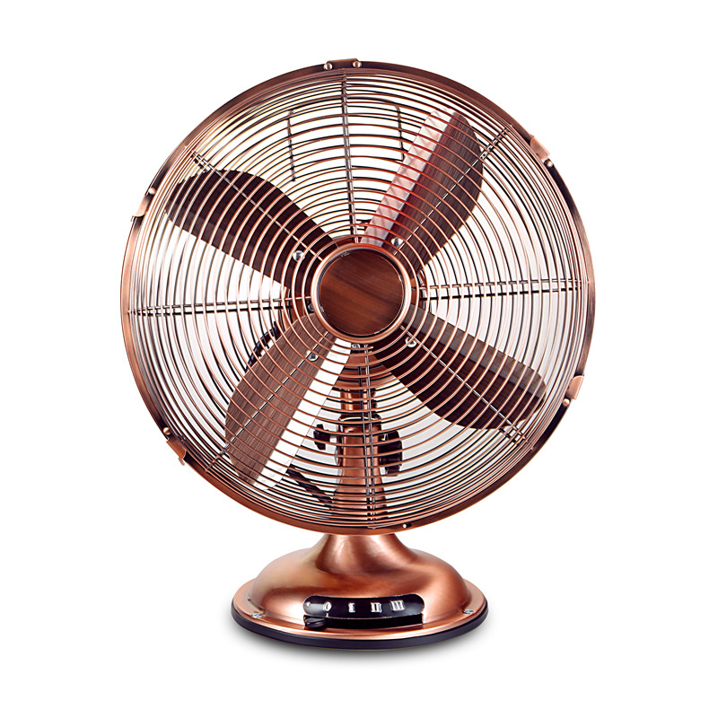 Ventilator de masă retro metal de 12 inch cu vânzare la cald cu viteză ridicată