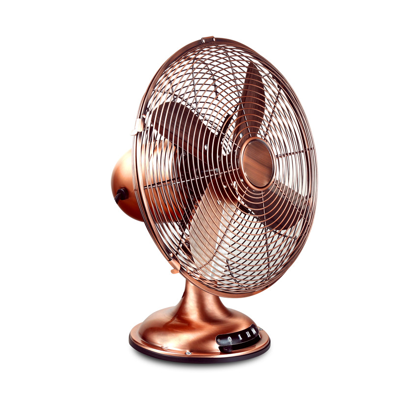 Ventilator de masă retro metal de 12 inch cu vânzare la cald cu viteză ridicată