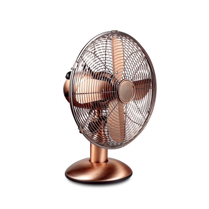 Ventilator de masă electric din metal de 12 inch retro