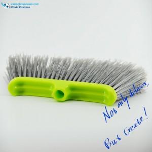 Cap de mână din plastic Akbrand, cu pensulă verde și brâuri gri