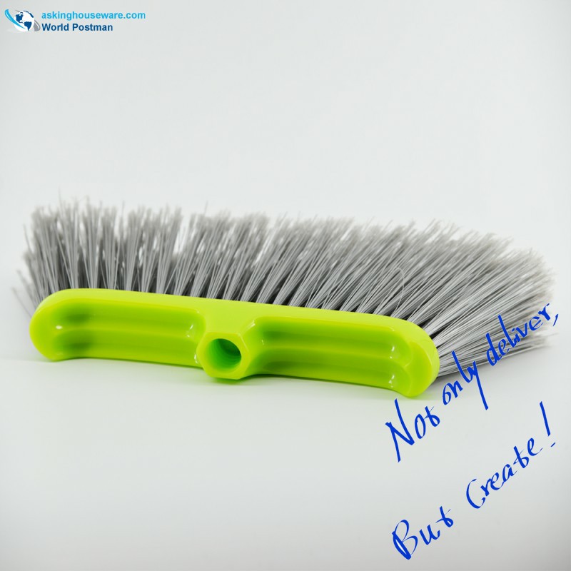 Cap de mână din plastic Akbrand, cu pensulă verde și brâuri gri