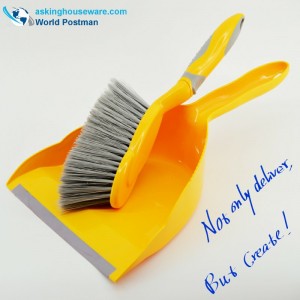 Peria de praf Akbrand Dustpan cu intrare de praf moale TPR și mâner moale TPR