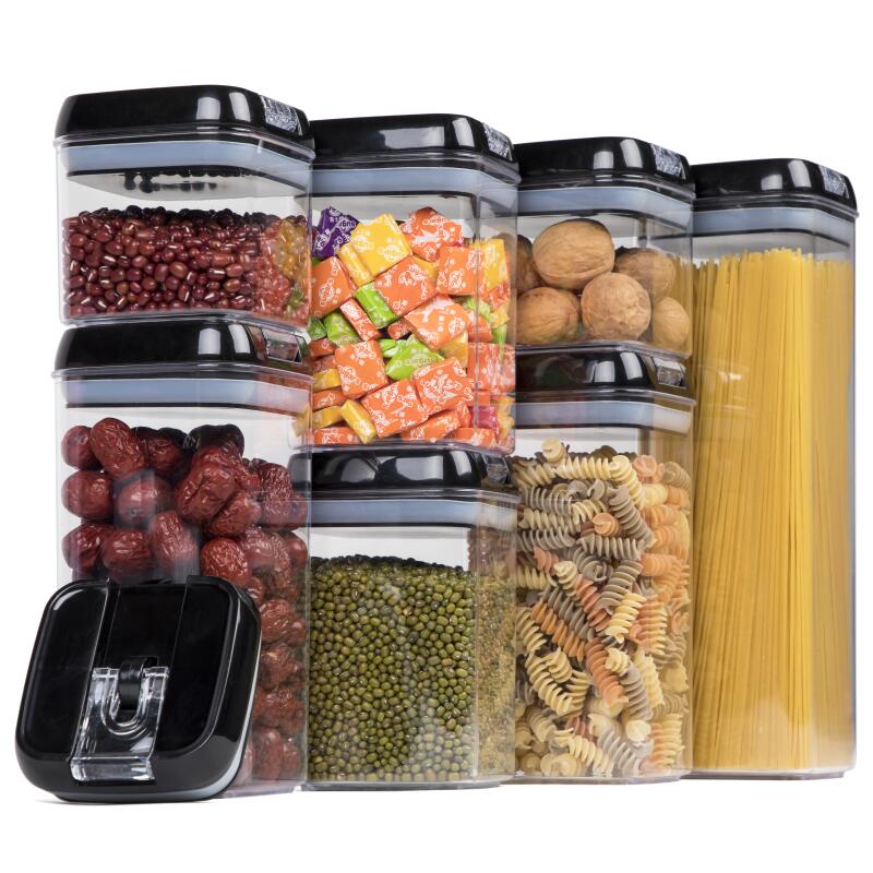Set de 7 bucăți BPA Set închis de containere pentru depozitarea alimentelor, BPA, containere pentru depozitarea alimentelor cu capac