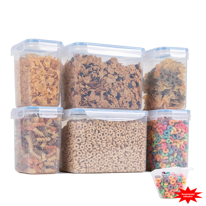 BPA Gratuit 6 buc Set de bucătărie Container Container de cereale uscat Container alimentar pentru casă