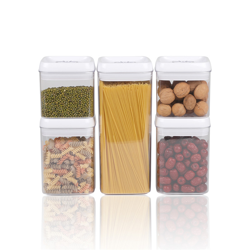 Borcan de plastic de înaltă calitate Borcan de alimente de 1500 ml de înaltă calitate Cu capac și set etanș pentru containere pentru depozitarea alimentelor