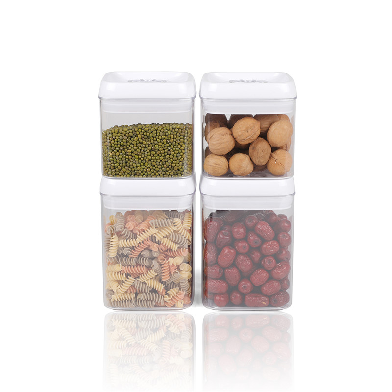 Borcan de plastic de înaltă calitate Borcan de alimente de 1500 ml de înaltă calitate Cu capac și set etanș pentru containere pentru depozitarea alimentelor