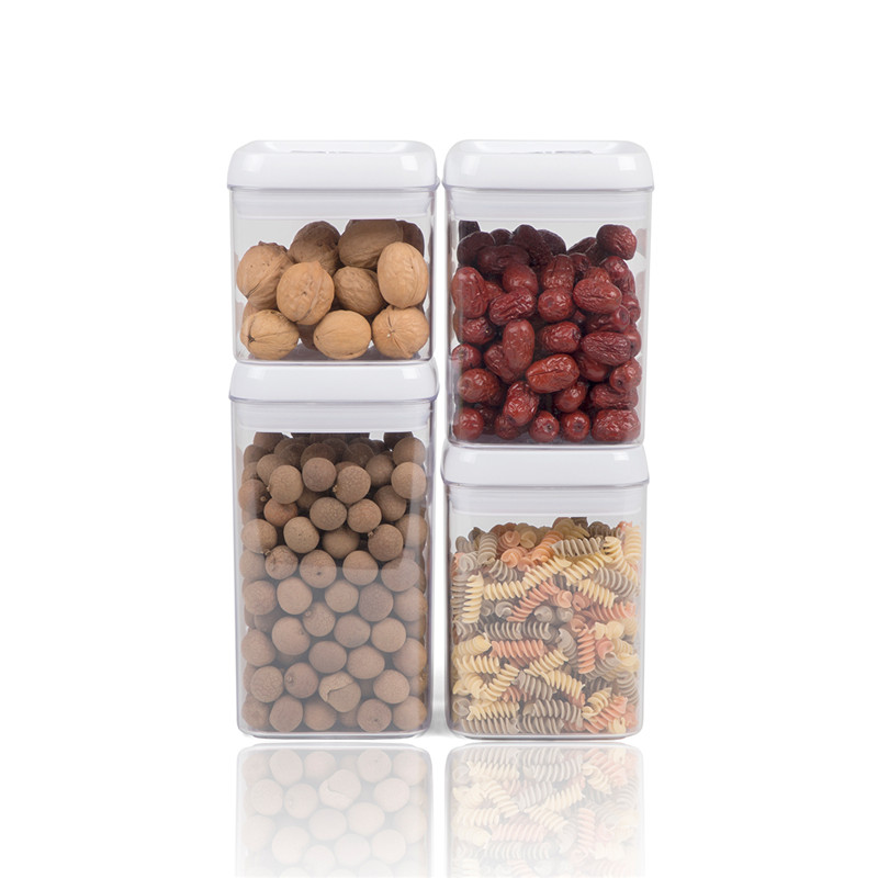 Borcan de plastic de înaltă calitate Borcan de alimente de 1500 ml de înaltă calitate Cu capac și set etanș pentru containere pentru depozitarea alimentelor