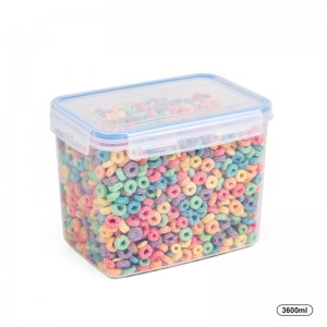 Containere de depozitare a cerealelor fără scurgeri din plastic BPA din bucătărie cu capace de blocare - set de 4 (122.99 oz / 3.6L)