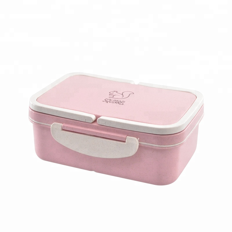 Portabil pachet de grâu BPA Gratuit, ecologic și 3 compartiment PP pentru copii Bento