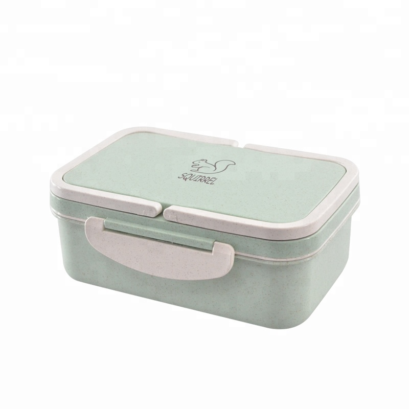 Portabil pachet de grâu BPA Gratuit, ecologic și 3 compartiment PP pentru copii Bento
