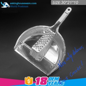 Băiat cu perie de praf Akbrand Semicircle cu mâner lung acoperit cu argint