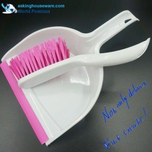 Pensula Akbrand Dustpan Broom cu formă de undă PVC Line la intrarea Dustpan