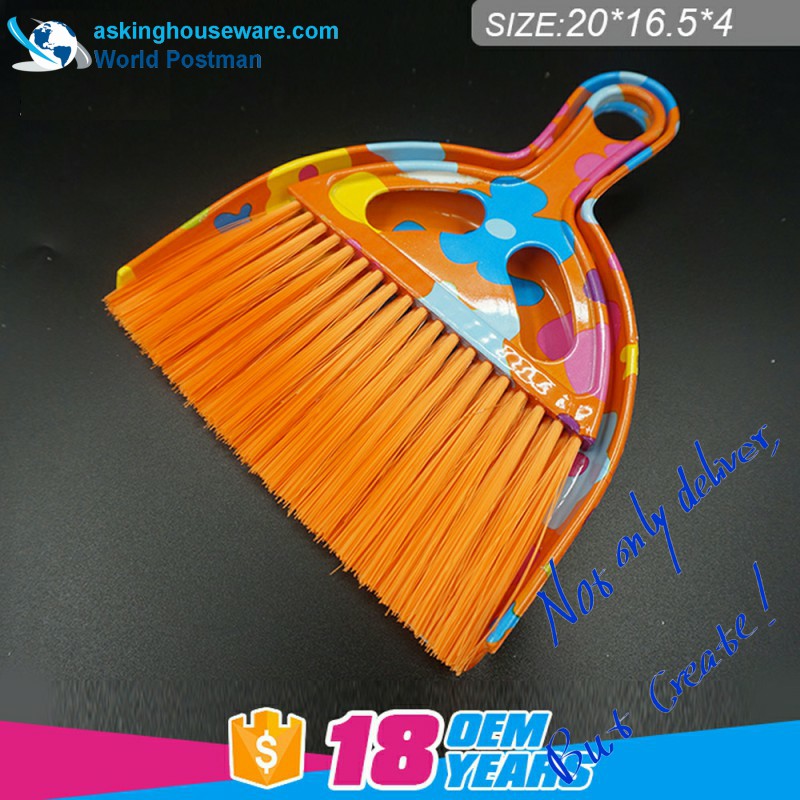 Akbrand Yellow Flower Water Mark Dustpan perie Dimensiune mică Broom