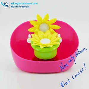 Perie de curățare și cutie de depozitare Akbrand pentru bucătărie, cu suvețe în lateral