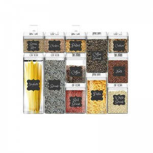 Set de containere pentru depozitarea alimentelor din plastic, reutilizabile, din 12 piese, pentru conservarea alimentelor