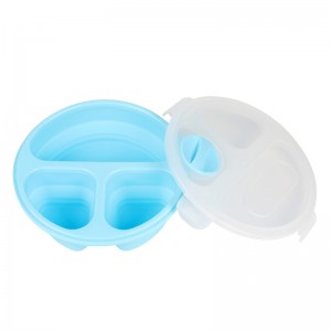 Cutie de prăjit extensibilă și pliabilă Bento Box Silicone Container pentru copii, containere din plastic pentru mâncare