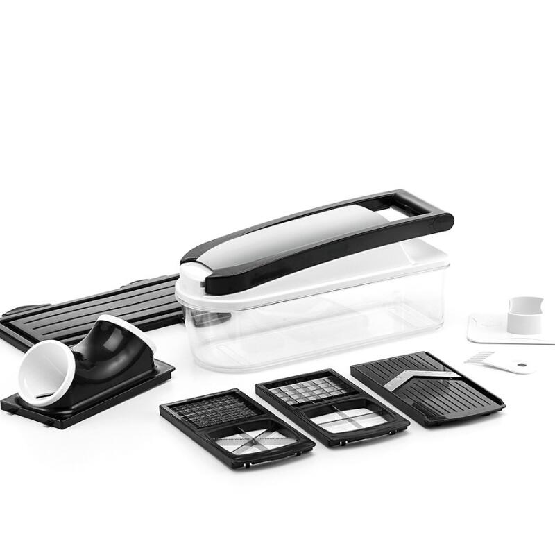 4IN 1 Slopper de legume Mandoline Chopper - Containere de sticlă Spiralizer Legumă de feliere Dicer