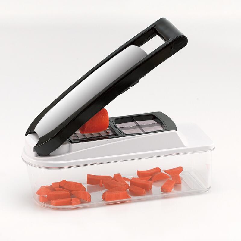 4IN 1 Slopper de legume Mandoline Chopper - Containere de sticlă Spiralizer Legumă de feliere Dicer