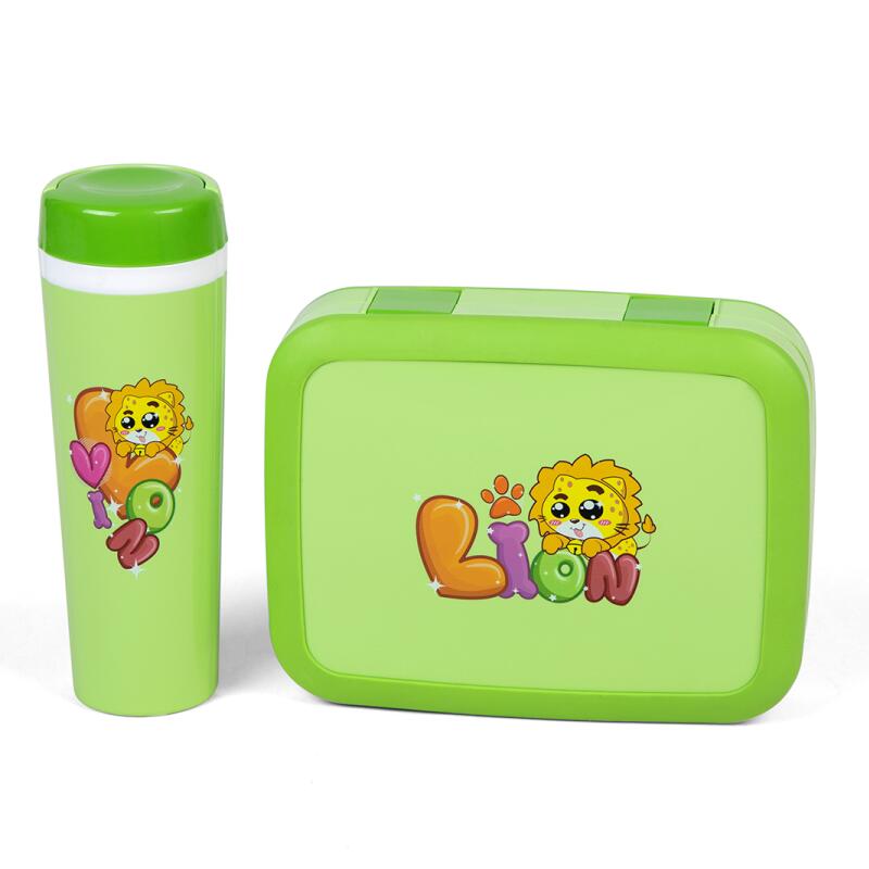 Cutie de prânz pentru copii în stil Bento cu 4 compartimente, dovadă de scurgere