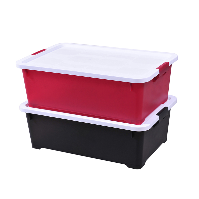 35L Acasă și birou Organizator stivuitor Cutie mare de depozitare din plastic