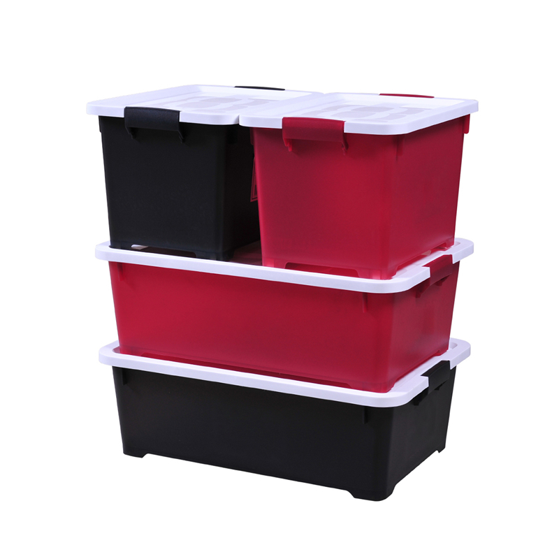 35L Acasă și birou Organizator stivuitor Cutie mare de depozitare din plastic
