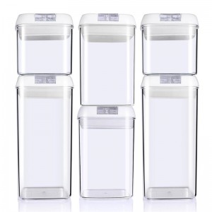 6 bucăți BPA Set liber de containere pentru depozitarea cerealelor din plastic BPA