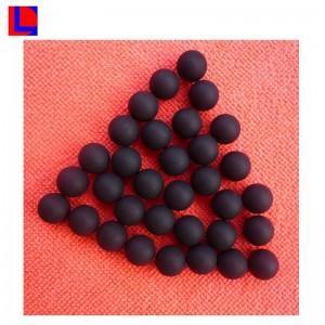 Sferă neagră din cauciuc solid cu gaură pentru industrie