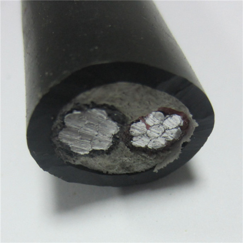 Geacă HDPE / PE Impermeabil la apă subteran cu 2 nuclee Cablu de aluminiu de înaltă tensiune