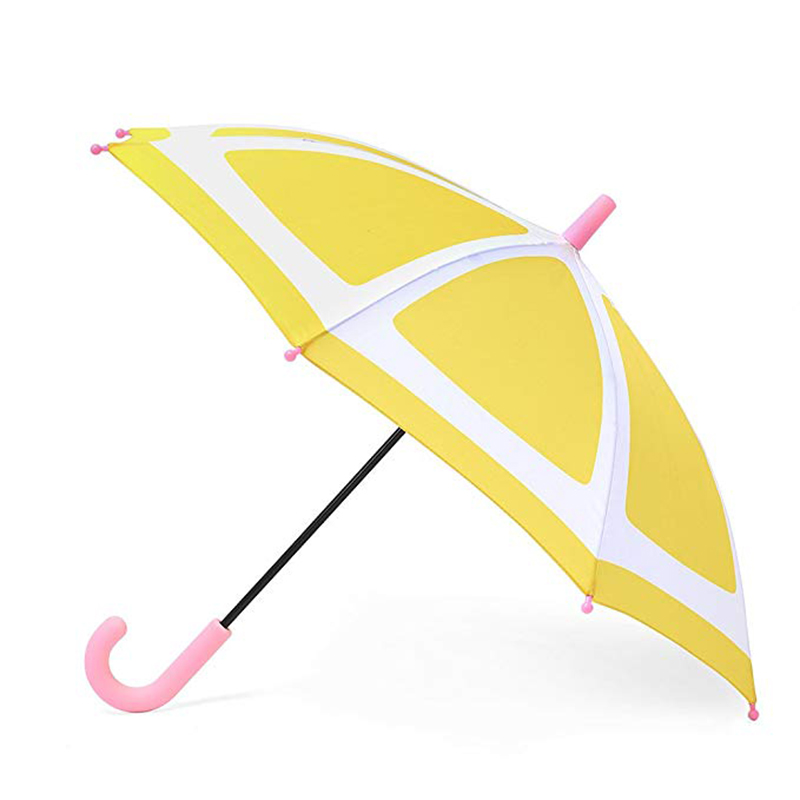 Umbrella de fructe portocalii de 21 inci Model de drăguț Umbrelă de dimensiuni reduse Print personalizat Umbrelă dreaptă
