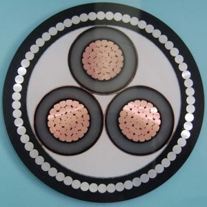 Cablu de alimentare Xlpe 1-35KV Shield metalic SWA / STA MV Cablu de tensiune medie