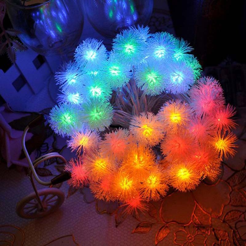 Luminile cu șnur cu LED-uri de zăpadă cu LED-uri Lumină cu coarde de culoare Decorațiuni pentru Crăciun / Sărbători / Nuntă / Petrecere