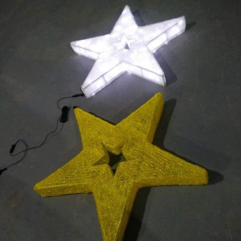 Decorațiuni de Crăciun cu stele LED-uri Stele luminoase cu LED-uri albe