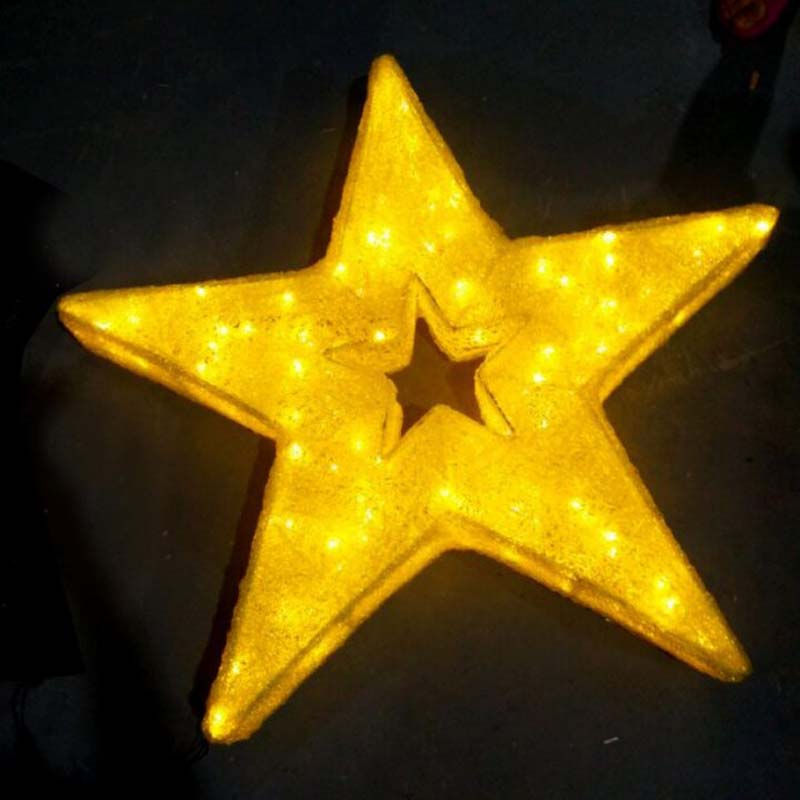 Decorațiuni de Crăciun cu stele LED-uri Stele luminoase cu LED-uri albe