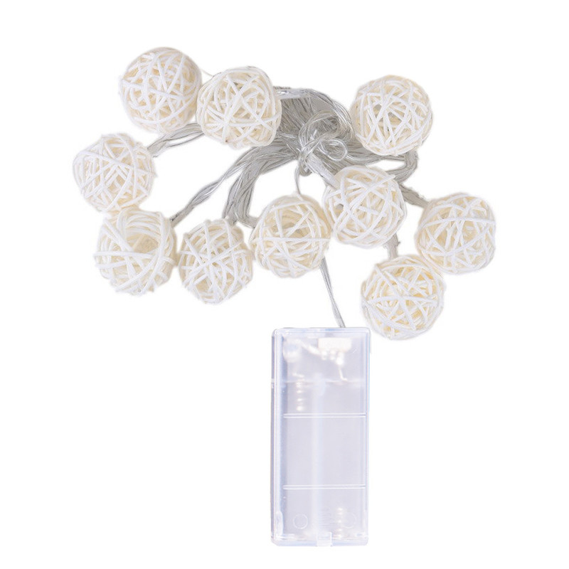 10 lumini cu coarde LED 1.2M Ghirlandă de basm alimentată în aer liber Alb cald pentru decorarea petrecerii de nunți a festivalului de Crăciun