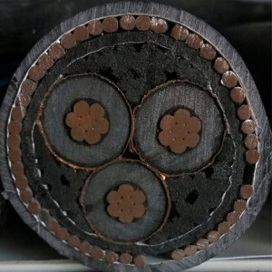 240mm 3 Core Cu 185sqmm Cablu blindat multi core Xlpe Swa Pvc 33kv