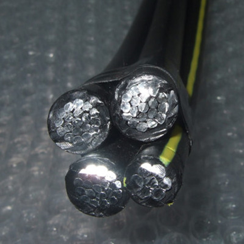 4x16mm ABC 4core Pachet aerian Xlpe Cablu de aluminiu / Cablu quadruplex din aluminiu