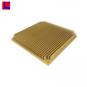 Radiator / calorifer personalizat din aluminiu anodizat din argint și galben