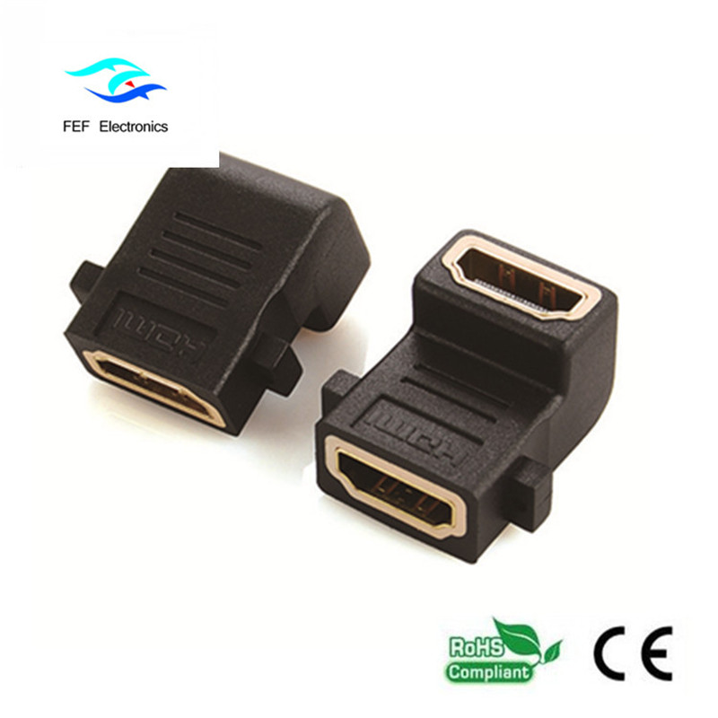 Adaptor HDMI femelă la HDMI tip în unghi de 90 de grade Cod: FEF-H-007