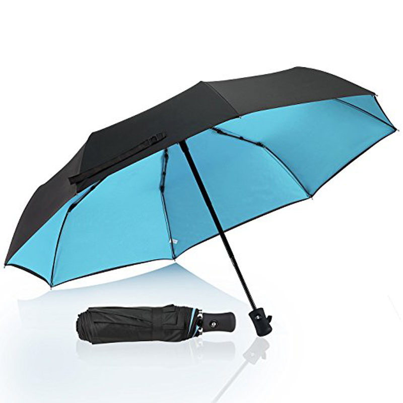 Negru de acoperire Umbrella 3 UV Umbrela automată pliabilă